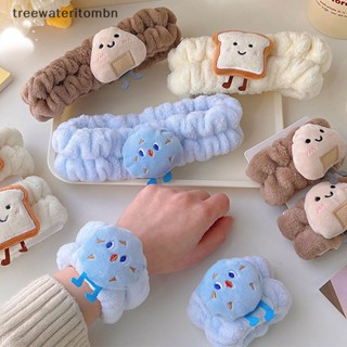 Tt สายรัดข้อมือ ผ้ากํามะหยี่ขนนิ่ม กันน้ํา ดูดซับเหงื่อ ลายสัตว์น่ารัก เครื่องประดับ สําหรับห้องน้ํา เล่นกีฬา ผู้หญิง