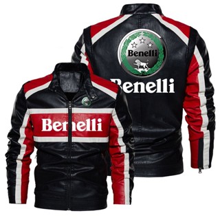 Benelli เสื้อแจ็กเก็ตหนัง แขนยาว กันลม กันฝน ลายโลโก้ TNT600 BN302S สําหรับขี่รถจักรยานยนต์