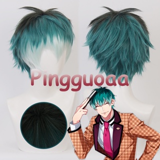 【Pingguoaa】DRB Division Rap Battle Tragic Comedy Cosplay Wig Hypnosis Mic 30cm Mixed Color Wigs Heat Resistant Synthetic Hair