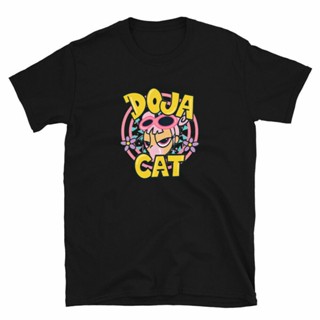 ร้อน a เสื้อยืดfashionใหม่ เสื้อยืดลําลอง แขนสั้น คอกลม ลายแมว Doja สีดํา แฟชั่นสําหรับผู้ชายS-5XL