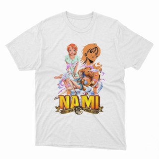 ป่าเสื้อยืด พิมพ์ลายตัวละคร One Piece Nami(S-5XL)