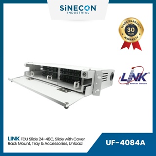 Link(ลิ้งค์) UF-4084A FDU SLIDE 24- 48C, Slide w/Cover, Rack Mount, w/Tray &amp; Accessories. , Unload