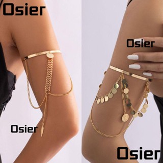 Osier1 สายรัดแขน สร้อยข้อมือ โบโฮ เครื่องประดับแฟชั่น Armlet ปรับได้ พู่ ปลอกแขน