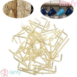 Lanfy ตะขออัลลอย รูปตัว L สําหรับแขวนผ้าม่าน กรอบรูป เฟอร์นิเจอร์ DIY