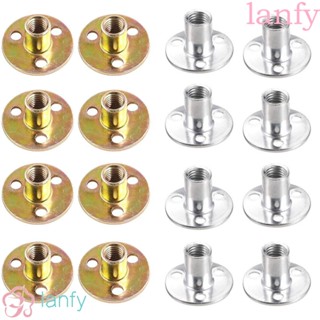 Lanfy น็อตที M6M8M10 พร้อมฐานกลม ชุบสังกะสี อุปกรณ์เสริม สําหรับงานไม้ เฟอร์นิเจอร์