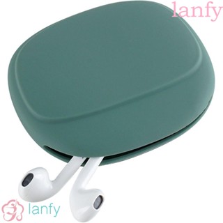 Lanfy กระเป๋าซิลิโคนนิ่ม กันกระแทก สําหรับใส่จัดเก็บหูฟัง บัตรเครดิต