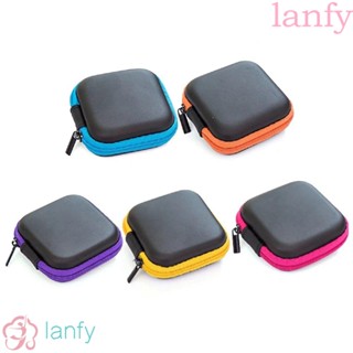 Lanfy เคสกระเป๋าใส่หูฟัง แบบแข็ง มีซิป กันตก ขนาดเล็ก