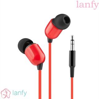 Lanfy หูฟังอินเอียร์ แบบมีสาย 3.5 มม. ยาวพิเศษ 3 เมตร สําหรับคอมพิวเตอร์