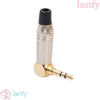 Lanfy ปลั๊กแจ็คเชื่อมต่อหูฟัง 90 องศา L-Type 3.5 มม.