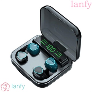 Lanfy หูฟังอินเอียร์ไร้สาย HiFi เสียงเบส 9D สําหรับเล่นเกม