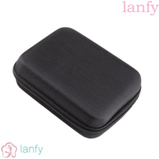 Lanfy กล่องใส่หูฟัง หูฟัง อุปกรณ์เสริม สีดํา ขนาดใหญ่ กันน้ํา ป้องกันการกระแทก ชุดหูฟัง กระเป๋าพกพา เคสหูฟัง