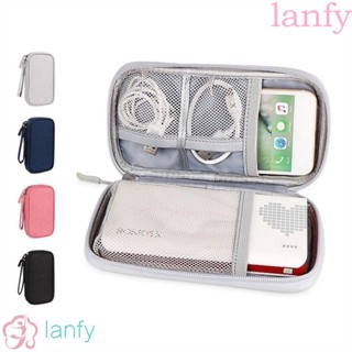 Lanfy กระเป๋าจัดเก็บสายหูฟัง สาย USB กันน้ํา แบบพกพา