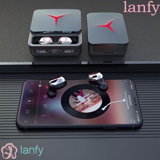 Lanfy TWS หูฟังอินเอียร์บลูทูธ M90 กันน้ํา ตัดเสียงรบกวน พร้อมกล่องชาร์จ หน้าจอ LED คุณภาพสูง สําหรับเล่นกีฬา