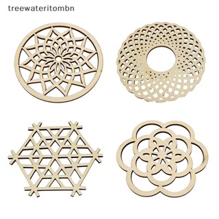 Tt Flower Of Life แผ่นรองแก้วกาแฟ ชา ทรงกลม แกะสลัก สําหรับตกแต่งโต๊ะ