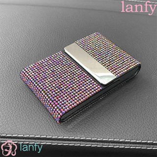 Lanfy ที่ใส่ใบขับขี่รถยนต์ ประดับเพชร วิบวับ สําหรับติดป้ายทะเบียนรถยนต์