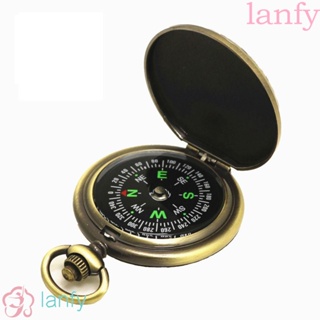 Lanfy เข็มทิศนําทาง สีบรอนซ์ สไตล์วินเทจ สําหรับตั้งแคมป์ เดินป่า กิจกรรมกลางแจ้ง