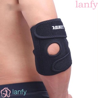 Lanfy แผ่นรองข้อศอก พร้อมสปริง อุปกรณ์ออกกําลังกาย กลางแจ้ง กีฬา ป้องกันข้อศอก พยุงข้อศอก ป้องกันเกียร์ แพลง ป้องกันข้อศอก แผ่นพยุง