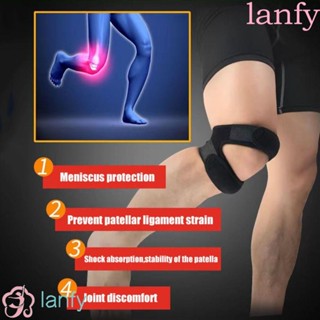 Lanfy สนับเข่า ป้องกันการบาดเจ็บที่เอ็น ป้องกันการกระแทก สําหรับเล่นกีฬา ฟิตเนส วิ่ง