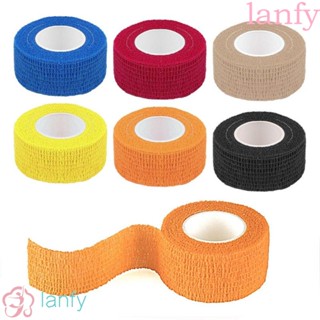 Lanfy ผ้าพันแผลกีฬา ยืดหยุ่น มีกาวในตัว ป้องกันผิวหนัง การกู้คืนกล้ามเนื้อ บรรเทาอาการปวด เทปกีฬา