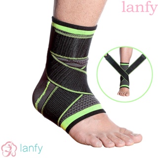 Lanfy สายรัดข้อเท้ากีฬา ขี่จักรยาน วิ่ง สายรัดบีบอัด 1 ชิ้น ปลอกไนล่อน สายรัดพยุง เข็มขัด ผ้าพันแผล ยืดหยุ่น