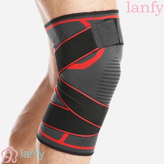 Lanfy สนับเข่า Meniscus และเอ็น สนับเข่า ฟิตเนส เกียร์ ยืดหยุ่น กีฬา บีบอัด ปลอกรองรับผ้าพันแผล