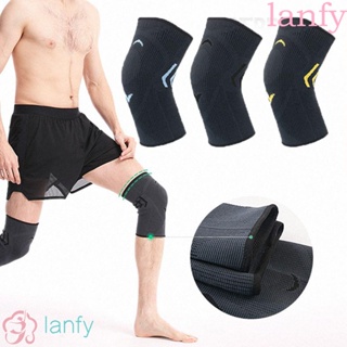 Lanfy สนับเข่า ผ้าไนล่อน กันลื่น ยืดหยุ่น อุปกรณ์เสริม สําหรับเล่นกีฬาบาสเก็ตบอล บาสเก็ตบอล