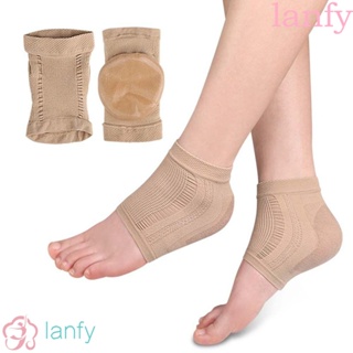 Lanfy ถุงเท้าซิลิโคนเจล ป้องกันส้นเท้า บรรเทาอาการปวดเมื่อย สําหรับผู้หญิง