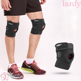 Lanfy สายรัดหัวเข่า ยืดหยุ่น ปรับได้ เพื่อความปลอดภัย สําหรับเล่นกีฬา