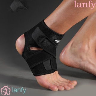 Lanfy ปลอกหุ้มข้อเท้า ผ้านีโอพรีน ปรับได้ อบอุ่น สําหรับวิ่ง ขี่จักรยาน