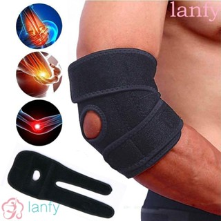 Lanfy แผ่นรัดข้อศอก แบบยืดหยุ่น สําหรับเล่นเทนนิส 1 ชิ้น