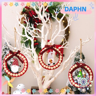 Daphs จี้ไม้แขวนตกแต่งต้นคริสต์มาส รูปซานตาคลอส โนม ฉลุลาย สําหรับแขวนตกแต่งบ้าน