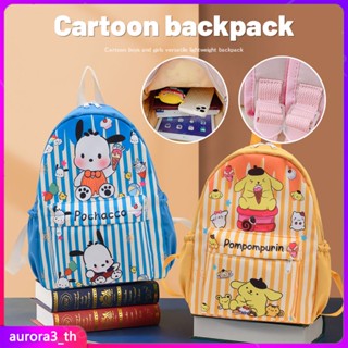 【พร้อมส่ง】 Kuromi Backpack Sanrio Cute Cartoon Women Kids Backpack Waterproof Nylon School Backpack Student Girls Kawaii Cinnamoroll