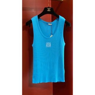 ♥ เช็คสินค้าก่อนสั่ง LOEWE ANAGRAM TANK TOP เสื้อกล้าม ผ้าสวย สีฟ้า เรียบง่าย โลเอเว่