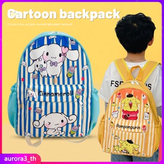 【ในการจัดส่ง】 Sanrio Anime School Bag My Melody Kuromi Cinnamoroll Student Bag Backpack Parent-child Lightweight Backpacks For Children Gift