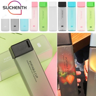 Suchenth เหยือกน้ําดื่ม พลาสติก ทรงสี่เหลี่ยม แบบพกพา ไร้ BPA ขนาด 450 มล. สําหรับตั้งแคมป์