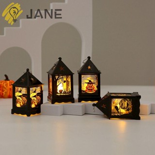 Jane โคมไฟฟักทอง LED แบบพกพา สําหรับตกแต่งปาร์ตี้ฮาโลวีน