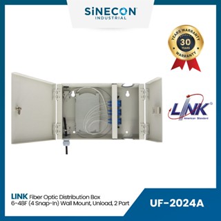 Link(ลิ้งค์) แผงรวมและกระจายสายใยแก้ว UF-2024A 6-48 F (4 Snap-In) wall mount BOX, Unload , 2 Part (H31.6xW33.1xD9.2 cm.)