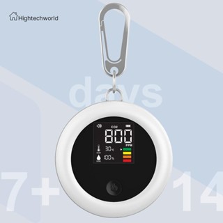 [Hightechworld.th] 3 in 1 เครื่องวิเคราะห์อากาศ CO2 ขนาดเล็ก แบบพกพา สําหรับปลูกต้นไม้ ห้องท่องเที่ยว