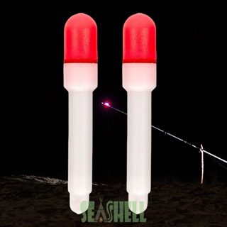 [Seashell02.th] ทุ่นลอยน้ําอิเล็กทรอนิกส์ LED น้ําหนักเบา แบบพกพา ใช้ง่าย สําหรับตกปลา 2 ชิ้น