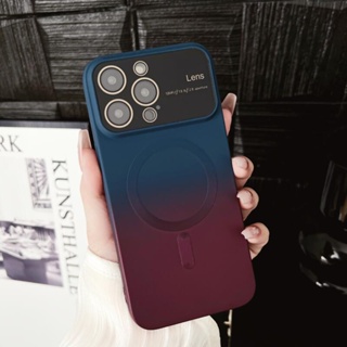 เคสโทรศัพท์มือถือ TPU นิ่ม กันเลนส์ ไล่โทนสี ขนาดใหญ่ หรูหรา สําหรับ iPhone 14 13 12 Promax 14 Plus