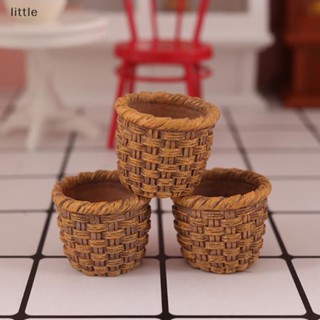Thlittle โมเดลตะกร้าเรซิ่นจิ๋ว 1:12 สําหรับตกแต่งบ้านตุ๊กตา 1 ชิ้น