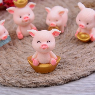 Thlittle ตุ๊กตาหมูน่ารัก ขนาดเล็ก สําหรับตกแต่งสวน Diy 5 ชิ้น ต่อชุด