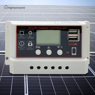 [Hightechworld.th] แผงควบคุมการเก็บประจุพลังงานแสงอาทิตย์ # 10A 20A 30A 12V 24V สําหรับแบตเตอรี่ Lead-Acid Li-Ion