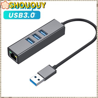 Shououy ฮับแยก USB 3.0 3 พอร์ต 1000Mbps สําหรับแล็ปท็อป