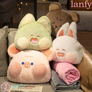 Lanfy หมอนตุ๊กตานุ่ม รูปการ์ตูนหมี กระต่าย Dudu Meow น่ารัก ให้ความอบอุ่น สําหรับตกแต่งบ้าน