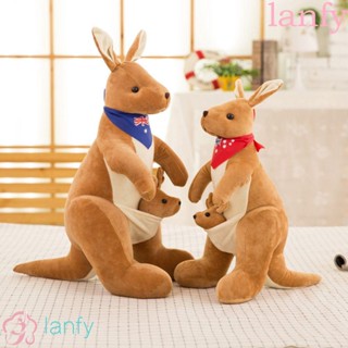 Lanfy ตุ๊กตาการ์ตูนจิงโจ้น่ารัก ผ้าพันคอ 28 38 ซม. ของขวัญวันเกิด สําหรับแม่ และเด็ก