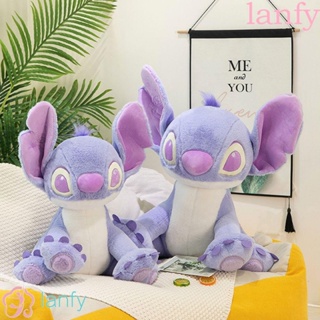 Lanfy หมอนตุ๊กตานุ่ม รูปการ์ตูน Stitch น่ารัก สีม่วง สําหรับตกแต่งห้องเด็ก