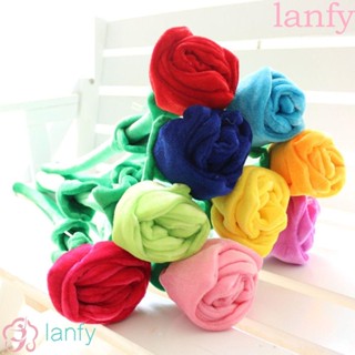 Lanfy ช่อดอกกุหลาบ แบบนิ่ม งอได้ ของเล่นสําหรับเด็ก