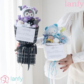 Lanfy ตุ๊กตาช่อดอกไม้ ผ้ากํามะหยี่ขนนิ่ม ลายอนิเมะ Melody Cinnamoroll ของขวัญวันวาเลนไทน์ สําหรับเด็ก