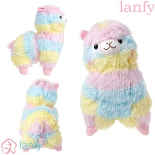 Lanfy ตุ๊กตาหุ่นฟิกเกอร์ Alpaca ขนาด 25 ซม. หลากสี สําหรับตกแต่งบ้าน